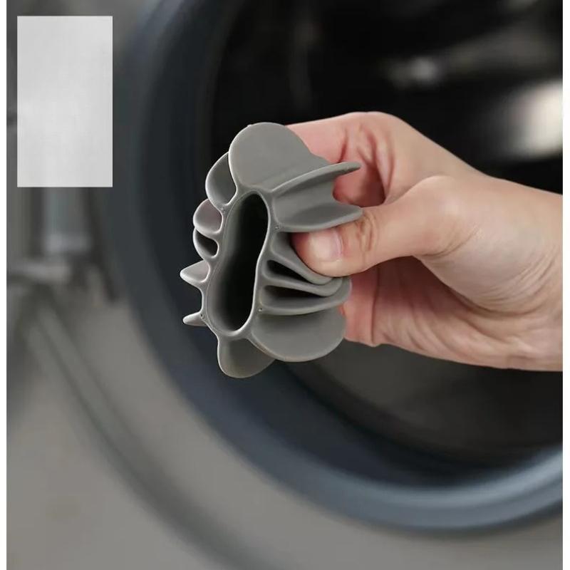 1CPS Laundry Ball Pet Hair Remover Washing Machine Cat Hair Catcher Laundry Ball Reusable Silicone Clothes Hair Cleaning Tools
