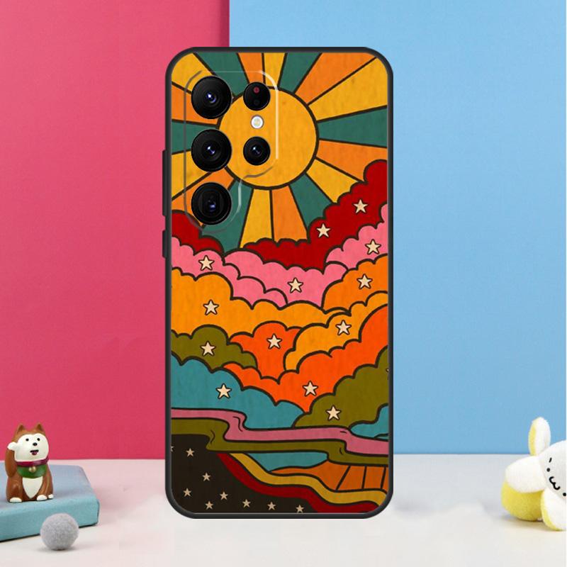 

Cute Indie Hippie Case For Samsung Galaxy S26 S25 S24 S20 S21 S22 S23 Ultra S10 Plus S25 FE Back Cover Shell Galaxy S10