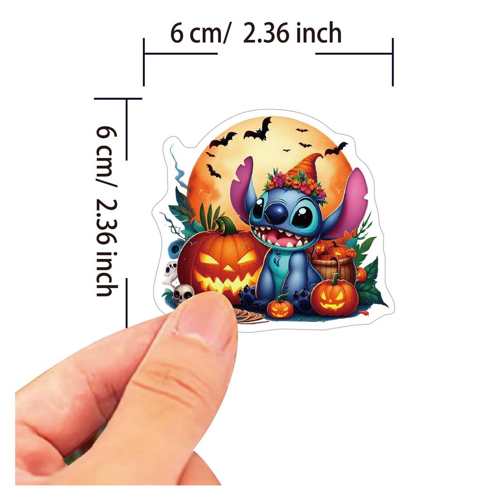 C-191: 50 Halloween Cartoon Stickers for Bags, Books, and Thermos Decor