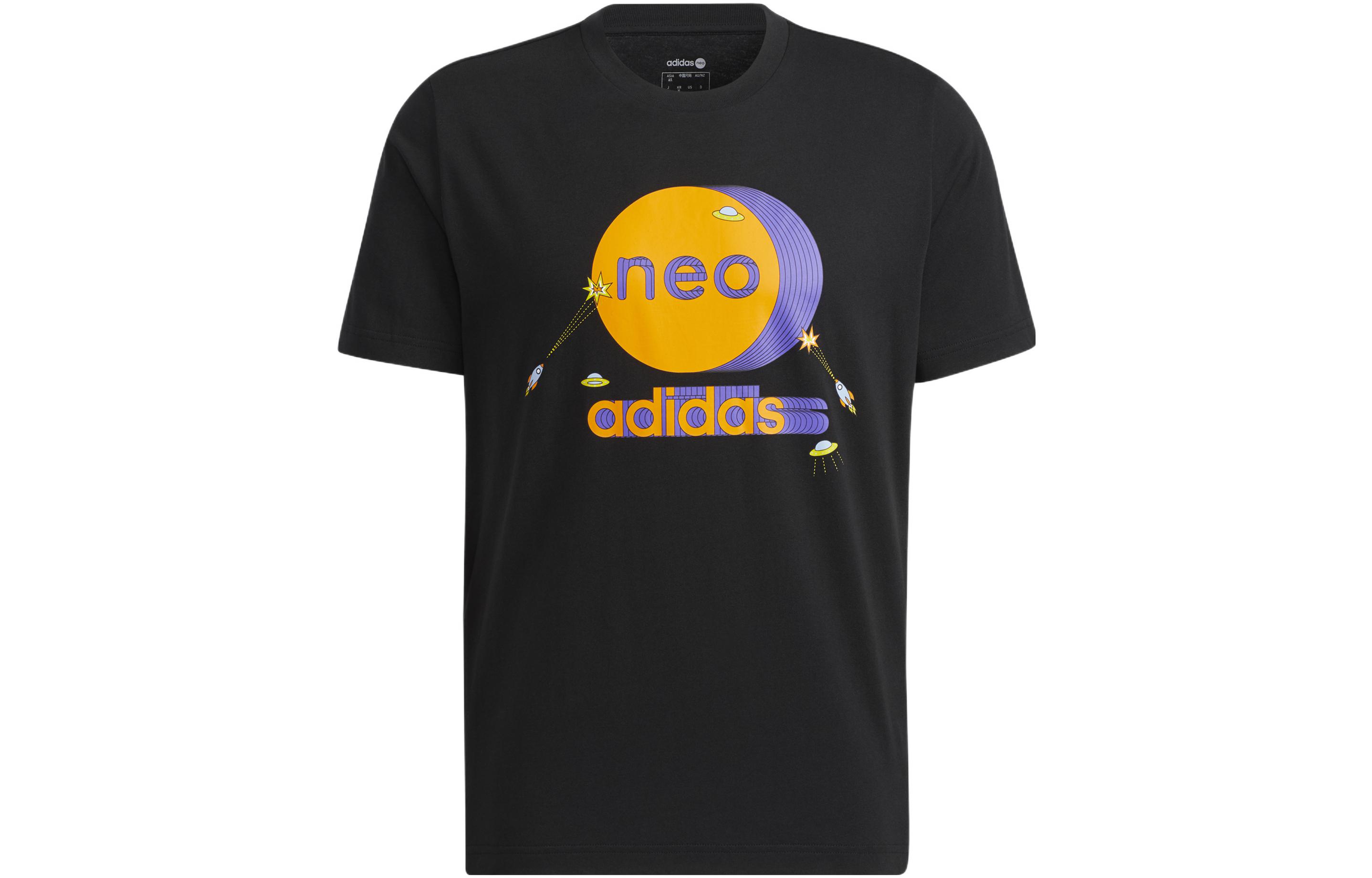 Adidas Neo T Shirts Men s Black Crew Neck Moderate Straight Fit HC9697 XXL