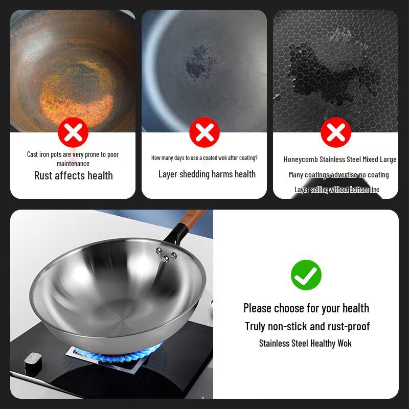 Zijin Heshi Refined Iron Flat Bottom Wok