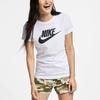 Nike Sport Round Neck Casual Letter Print Short Sleeve T-Shirt Women Tops White AT2784-100