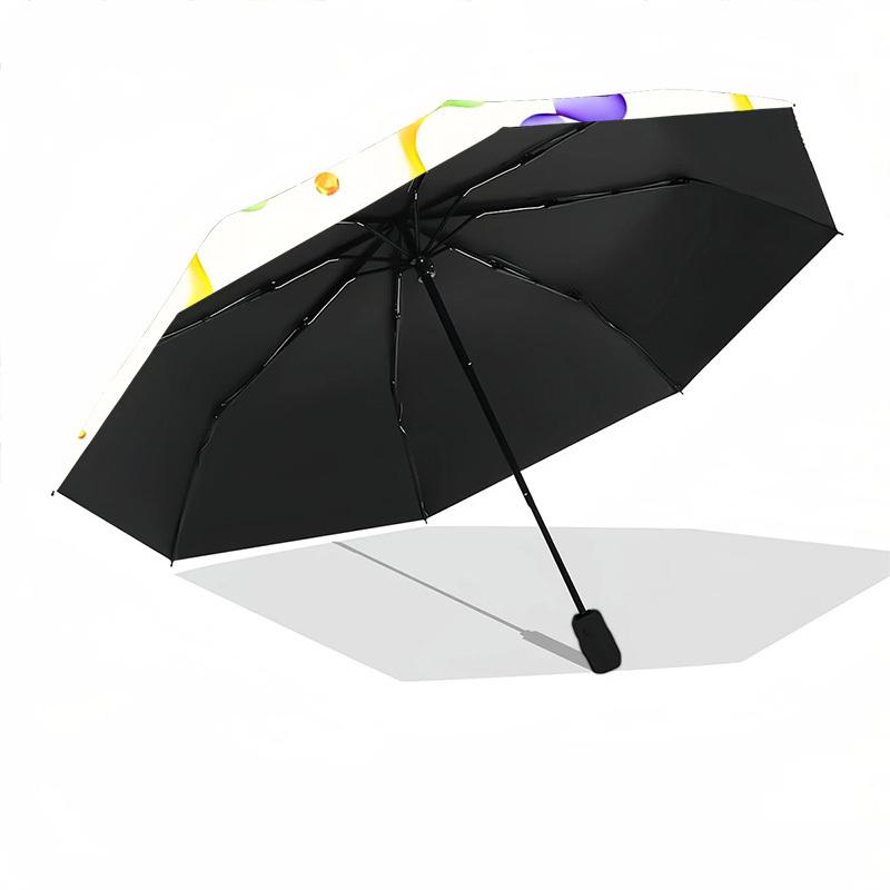 1pc Colorful Streams Automatic Cute Umbrella 8-Bone Design Compact Gear for Outdoor Travel, Perfect Holiday Gift yy251230013