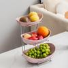 Pabei 3-Tier Ceramic Fruit Plate with Silver Stand