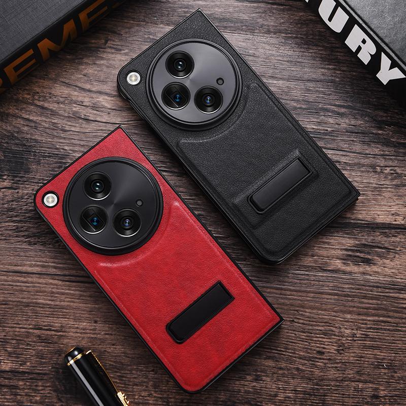 For Oppo Find N3 5G/OnePlus Open Case PU Leather Coated Hard PC Protective Phone Cover