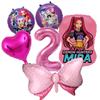 K-pop Demon Hunters Balloons Birthday Party Decoration Number 1-10 Baloon Set Kids Girls Korean Group Globals MIRA RUMI ZOEY Round Sensory Compression