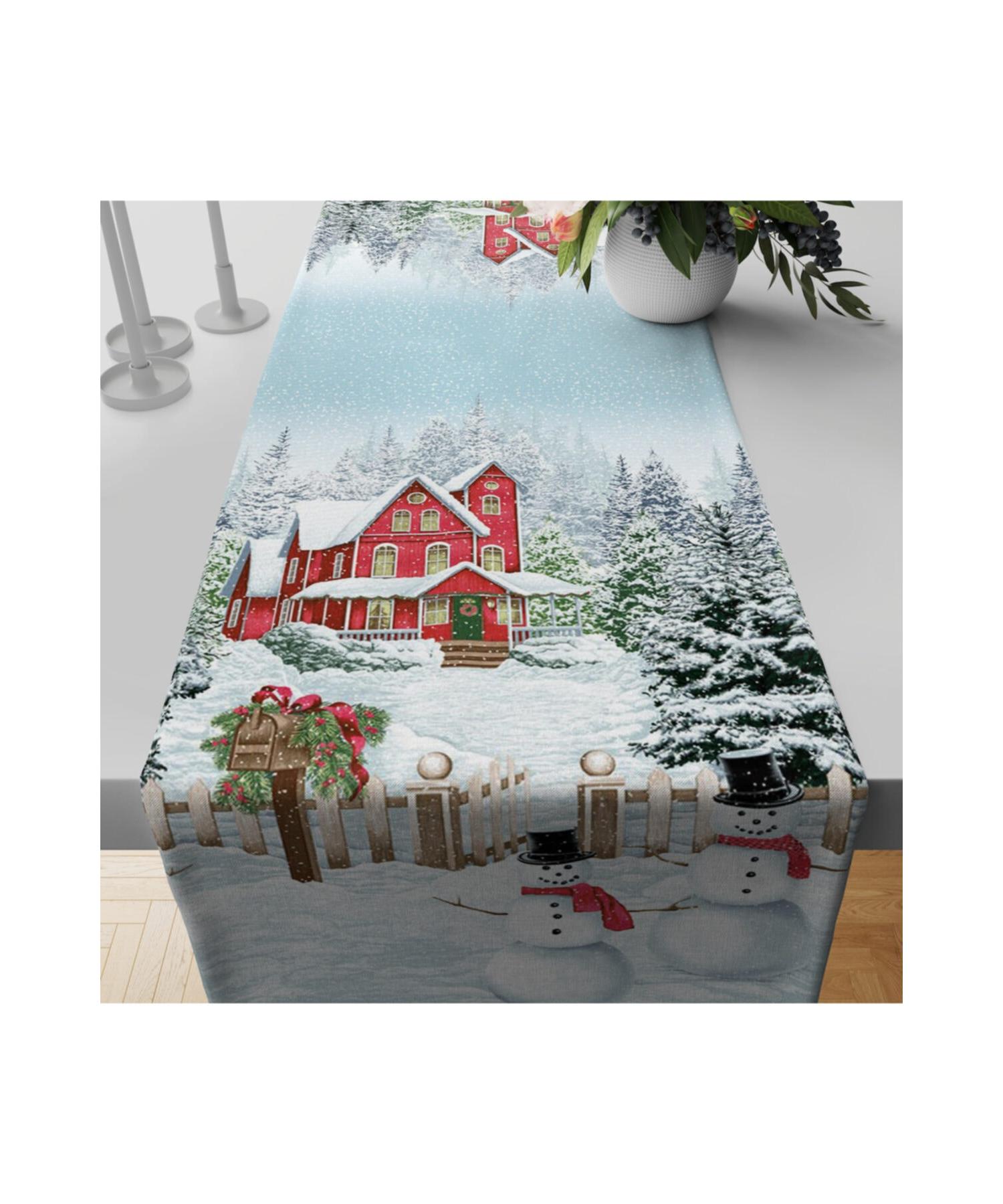 

Рождественский рождественский тематический винтажный зимний снеговик-бегун 45 x 145 см