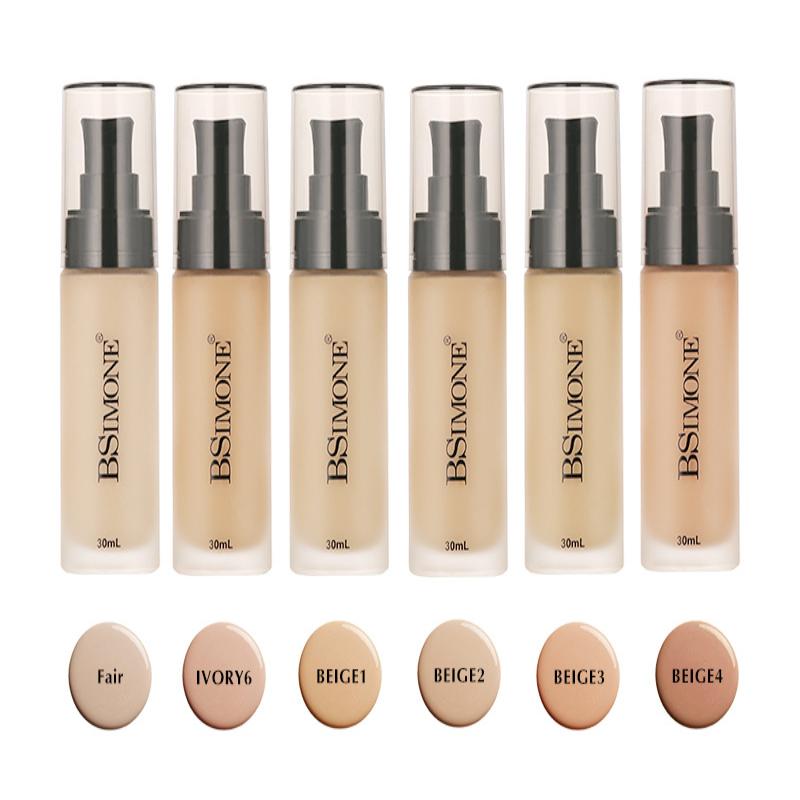 Bsimone Face Base Liquid Foundation Makeup Concealer Waterproof Brighten Whitening Long Lasting Bb Cream Cosmetics