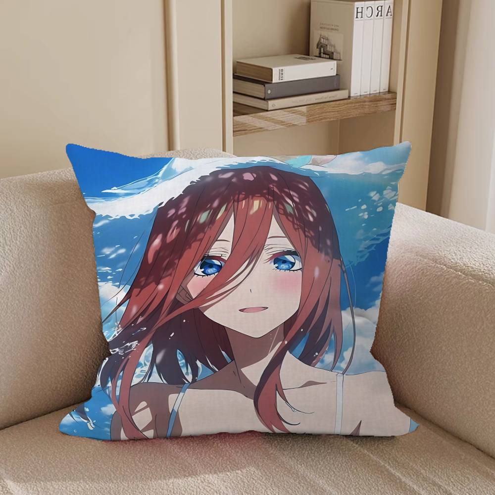 

Мику АнимеНаканоС 45*45см Наволочка для подушки Декоративная наволочка Домашняя наволочка для диванной подушки 12x12Inch