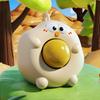 Popping Yolk Boiled Egg Toy with Lanyard Stress Relief Pop-Out Yolk Cartoon Egg Squeeze Toy Portable Decompression Fidget Sensory Toy
