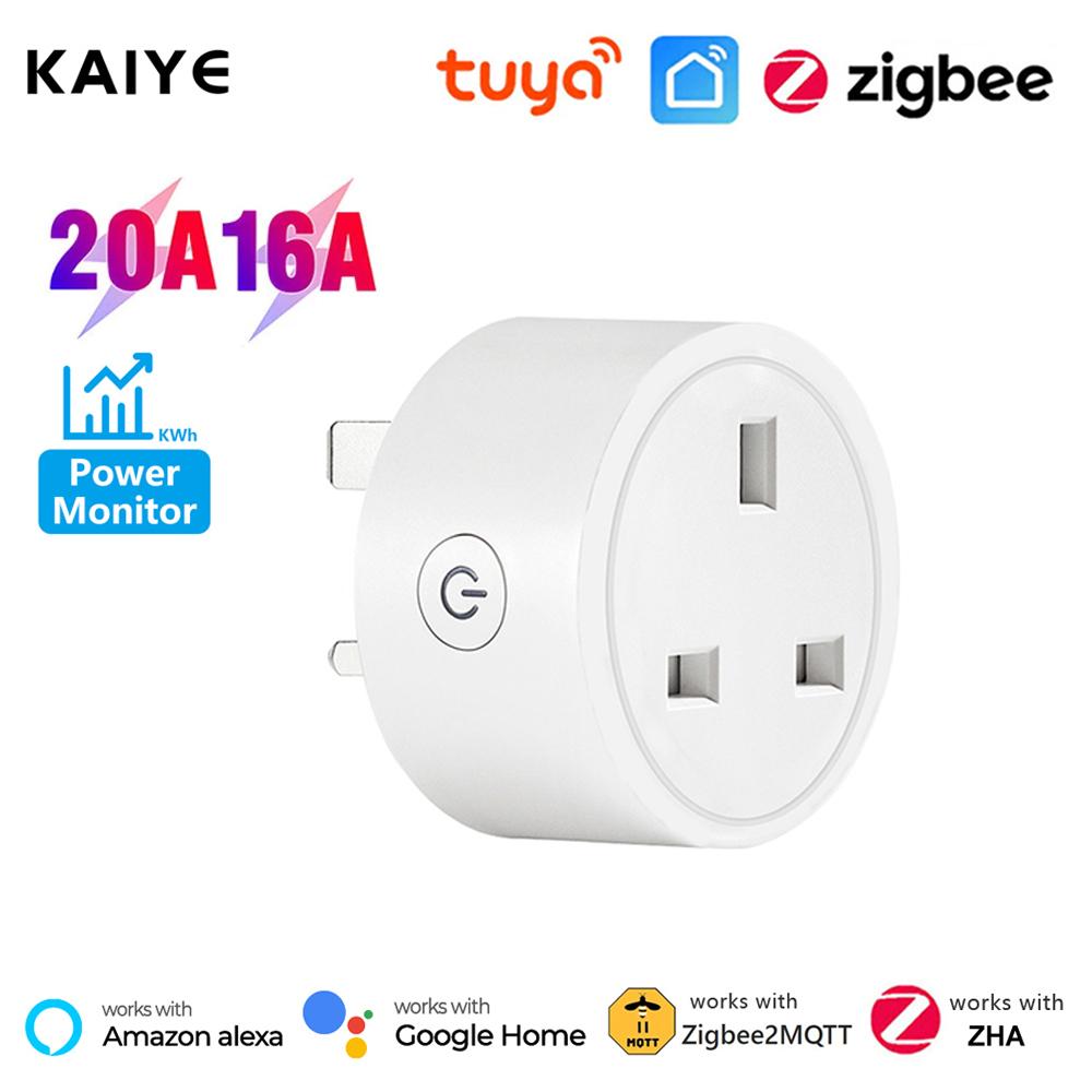 

Zigbee art Розетка Tuya art UK Plug 16A 20A Домашняя розетка Монитор энергии Адаптер синхронизации Голосовое управление Google Home