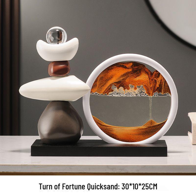Quicksand Painting Ornaments for Living Room, Wine Cabinet, TV Stand, and Office Decor - Enhancing Prosperity and Luck