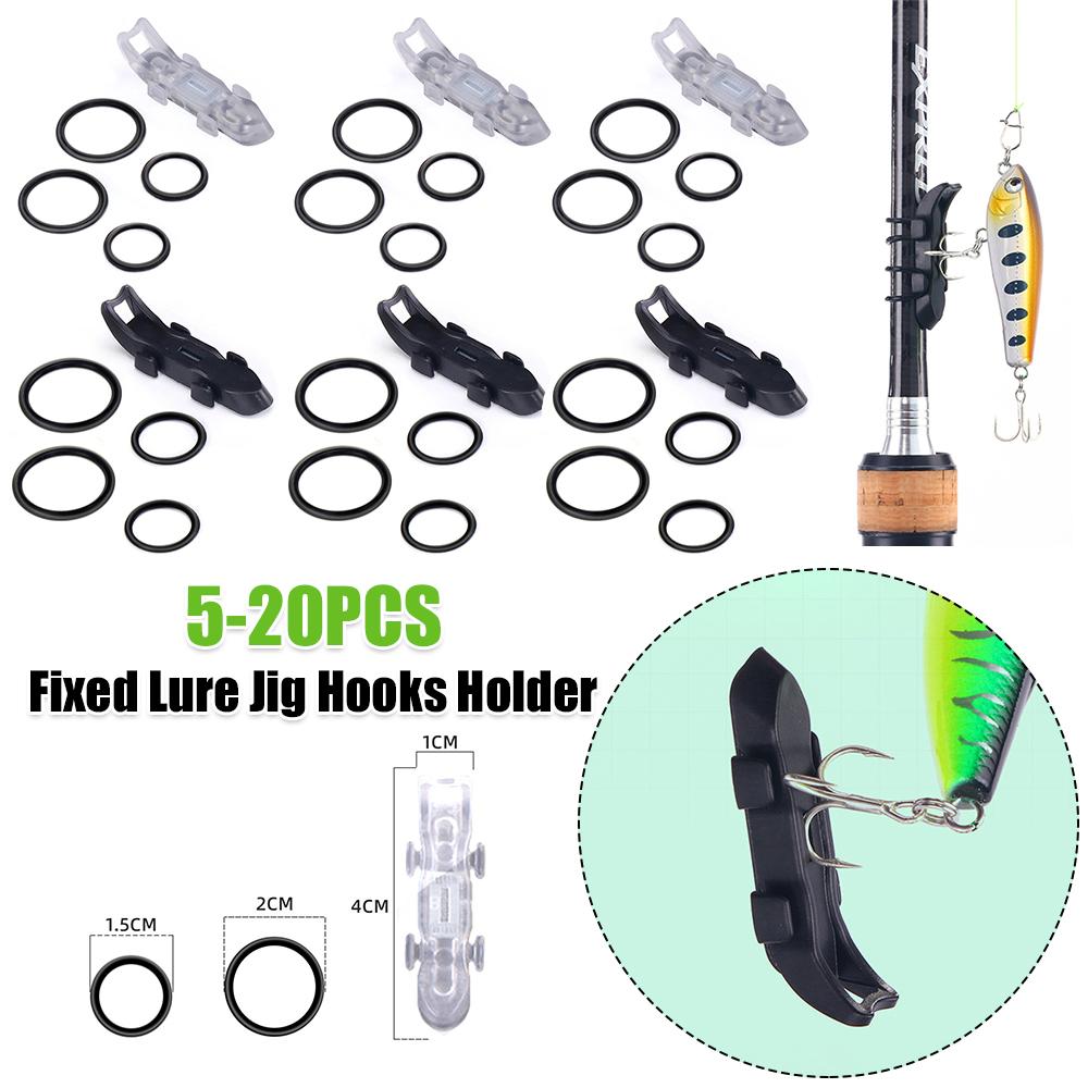 Magnetischer Angelköderhalter mit Gummiringen Köder Hakenhalter Halter Kratzschutz Zubehör für Outdoor-Angeln