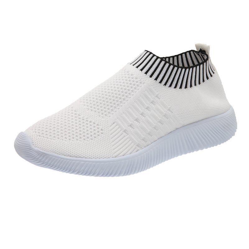 Women s Breathable Flyknit Lightweight Casual Sports Shoes, Round Toe, Fashionable, Large Size 43 41