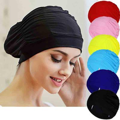 Plavecká čepice Dámská Unisex Dívčí Dlouhé Vlasy Koupací Čepice Plavecká Čepice Strečová Volná Velikost Bazén Sportovní Elastická Nylonová Turban