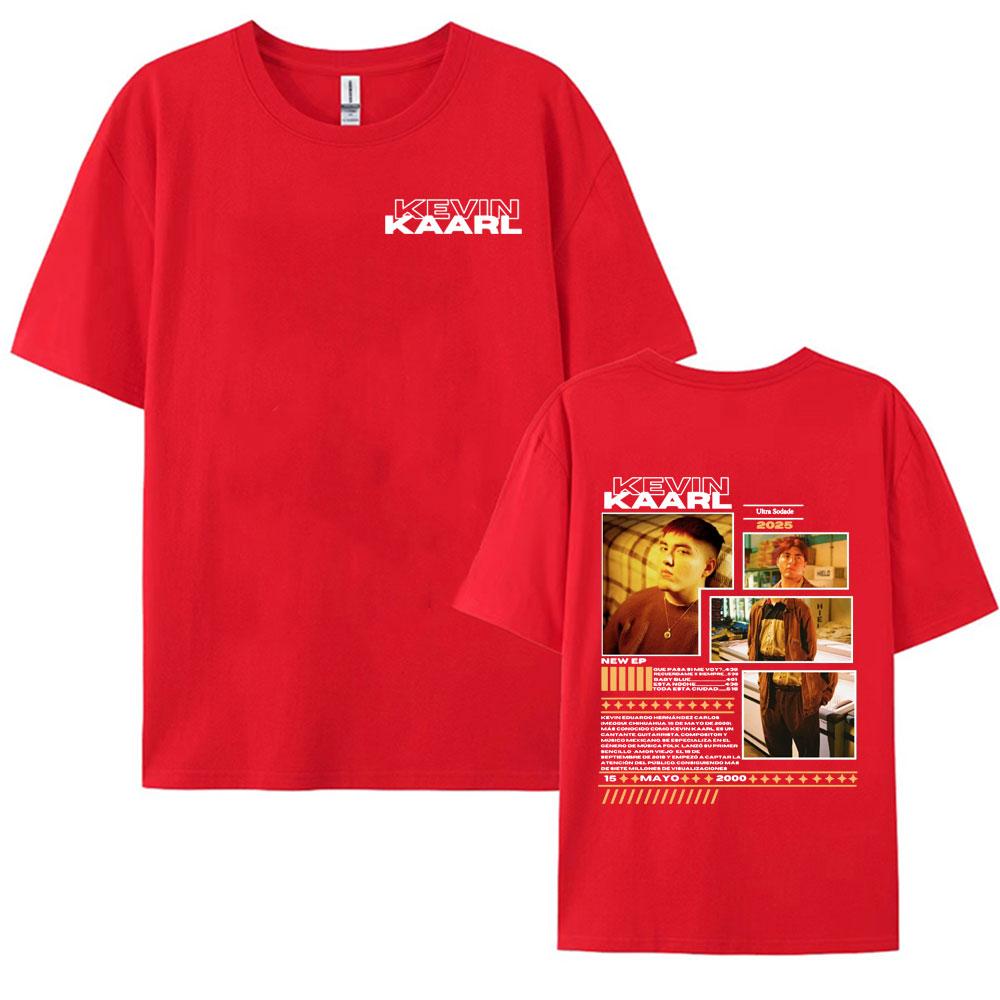 Rapper Kevin Kaarl Ultra Sodade Tour 2025 Cover T Shirt Men Women Fashion Cotton T Shirts Hip Hop Short Sleeve Oversized Tshirt