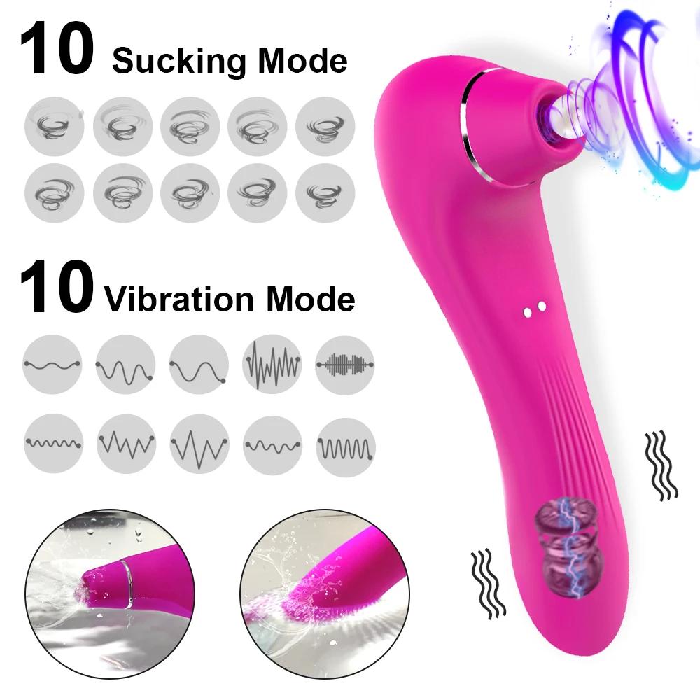 Sucking Vibrator for Women Clitoris Stimulator Female Nipple Oral Blowjob Vacuum Vibrating Clit Sucker Adult Sex Toys for Women