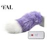 Playful Car Tail Wagging Electric for Car, Remote Control Fluffy Animal Lightweight Accessory Decor, Sound Activated Moving Fur Trunk Ornament Cosplay