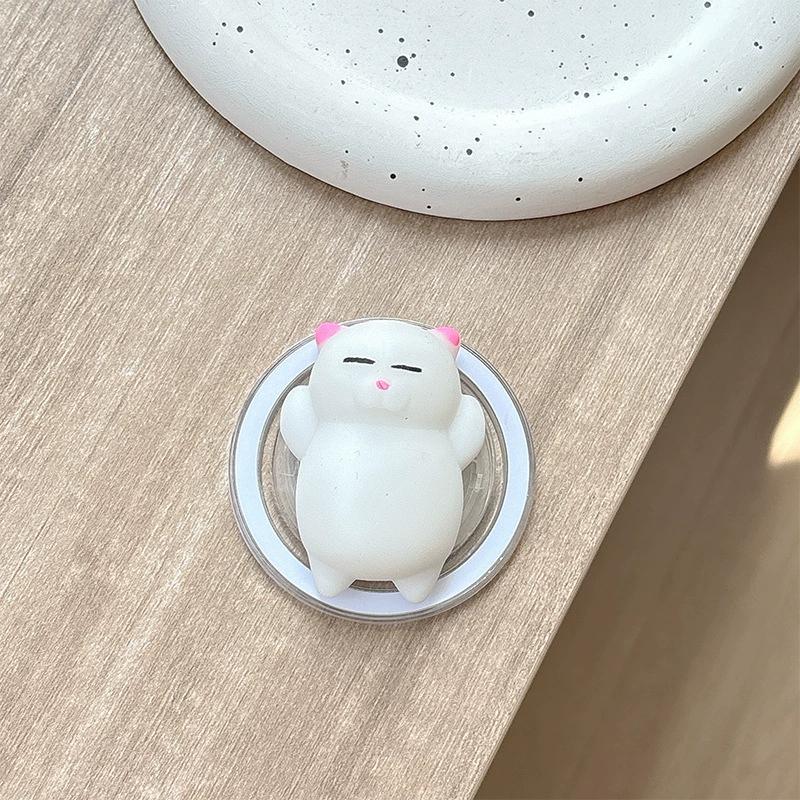 Cartoon Cute Soft Pinch Magnetic Phone Grip Holder Socket Pocket Support for Magsafe IPhone Mac Safe Ring Finger Expanding Stand 5