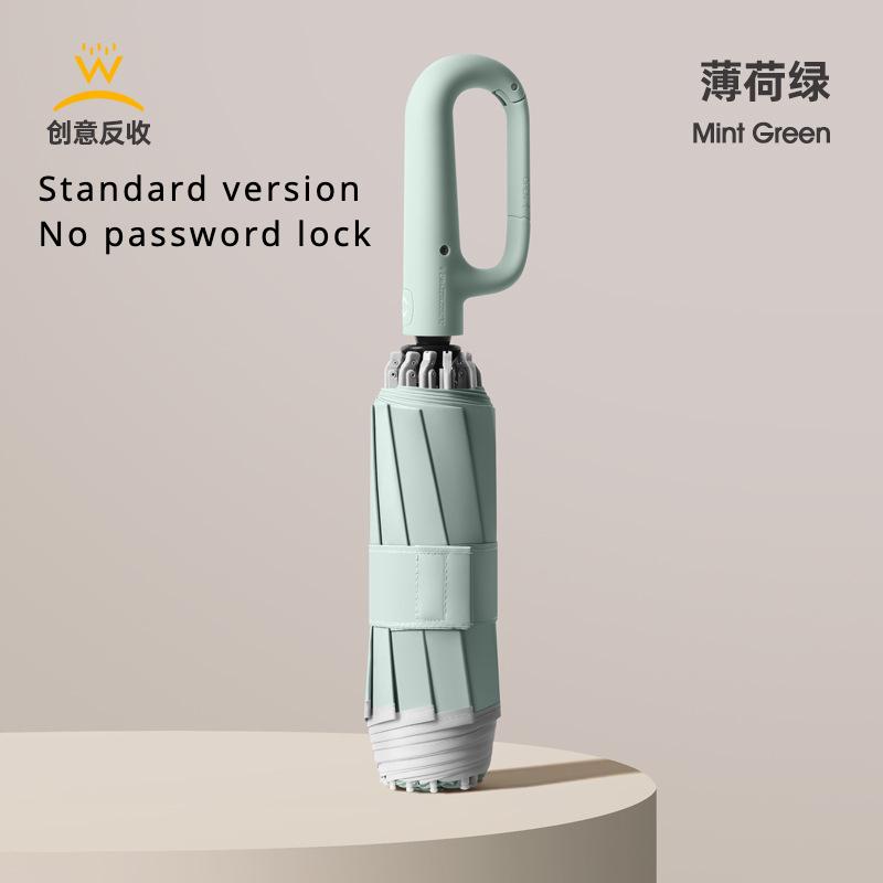 Fully Automatic Folding Password Lock Buckle Umbrella, Windproof, Enlarged Thick,Car Reverse Wind Resistant Umbrella Men Women