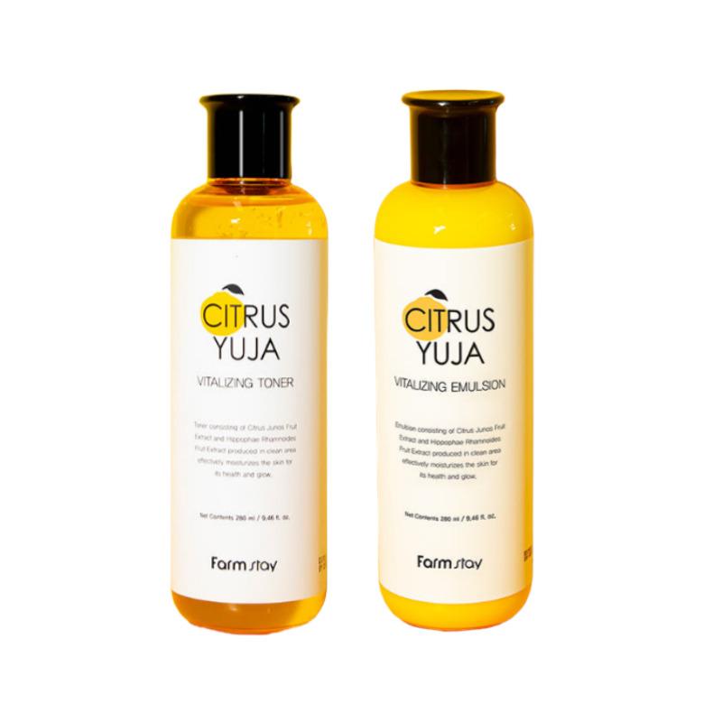 

Farmstay Yuja Brightening Toner 280ml + Emulsion 280ml Set