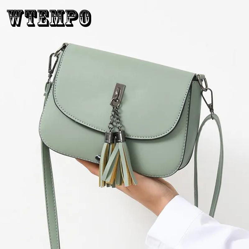 Women's Small Bag Messenger Bag Tassel Shoulder Bag Soft Leather Small Square Bag Handbag Purse