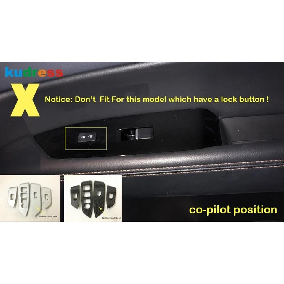 For Mazda CX-5 KF CX-8 2017-2024 2025 Carbon Car Door Armrest Window Lift Switch Button Panel Cover Trim Interior Accessories
