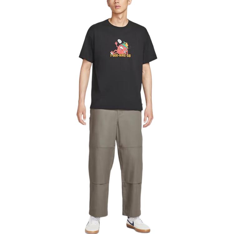 Nike Fashion Versatile Letter Cartoon Anime Round Neck Short Sleeve T-Shirt Men T-Shirts HV1303010