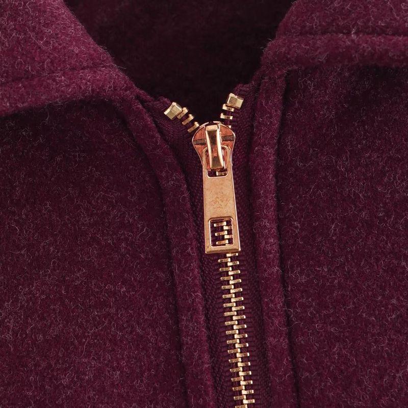 Kaslead New Arrival Women's Clothing Fashion Style Stylish Simple and Versatile Soft Woolen with Pocket Zipper Outwear