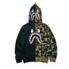 Trendy Shark Head Graphic Hoodie With Stylish Zip-up Design For Youthful Fashion Enthusiasts In Fall