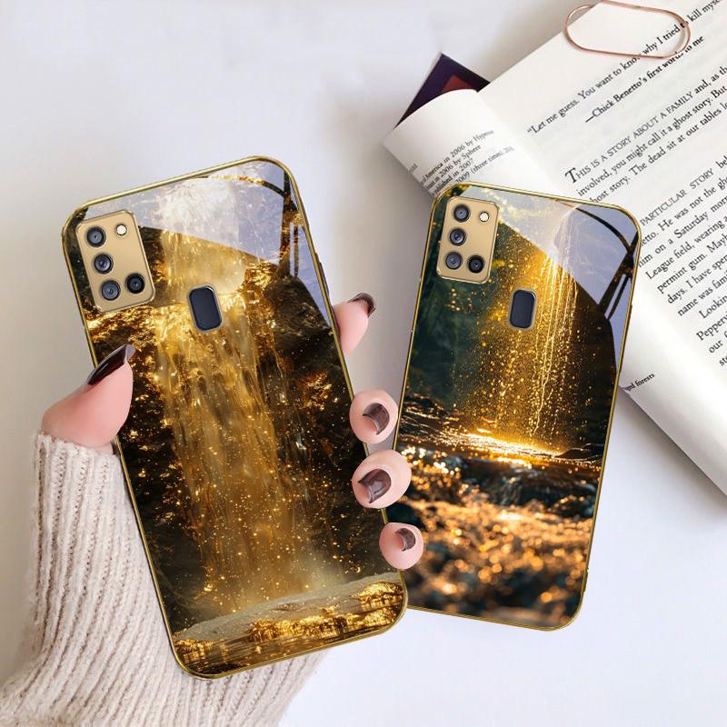 Glorious Landscapes For Samsung A 31 32 A33 A34 35 14 A15 13 A16 25 26 50 52 53 54 55 56 70 71 72 73 Golden Glass Phone Case