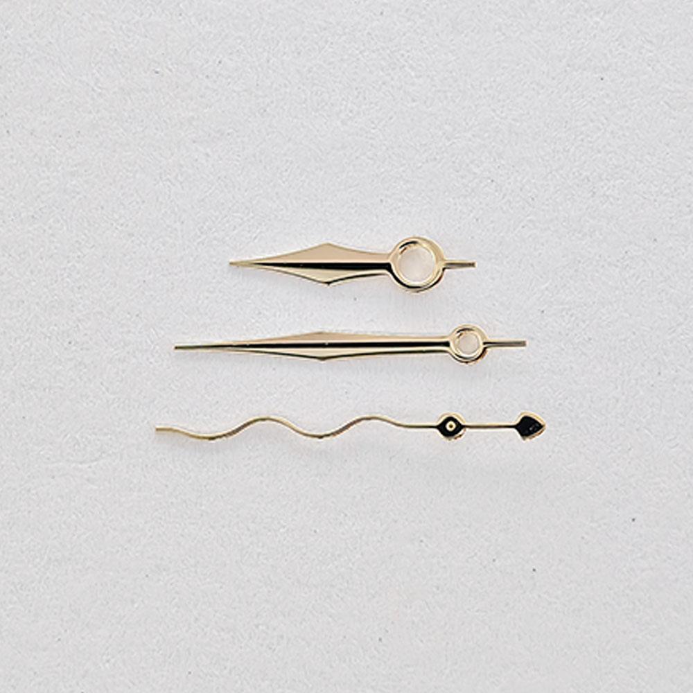 NH35 Watch Hands NH35A NH36 4R 7S No Luminous Wavy Polished Pointers Gold Silver Rose Gold Curly Ripple for Seiko Part Needle
