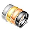18K Gold Versatile Stainless Steel Couple Ring, 5MM Fashionable Simple Design.