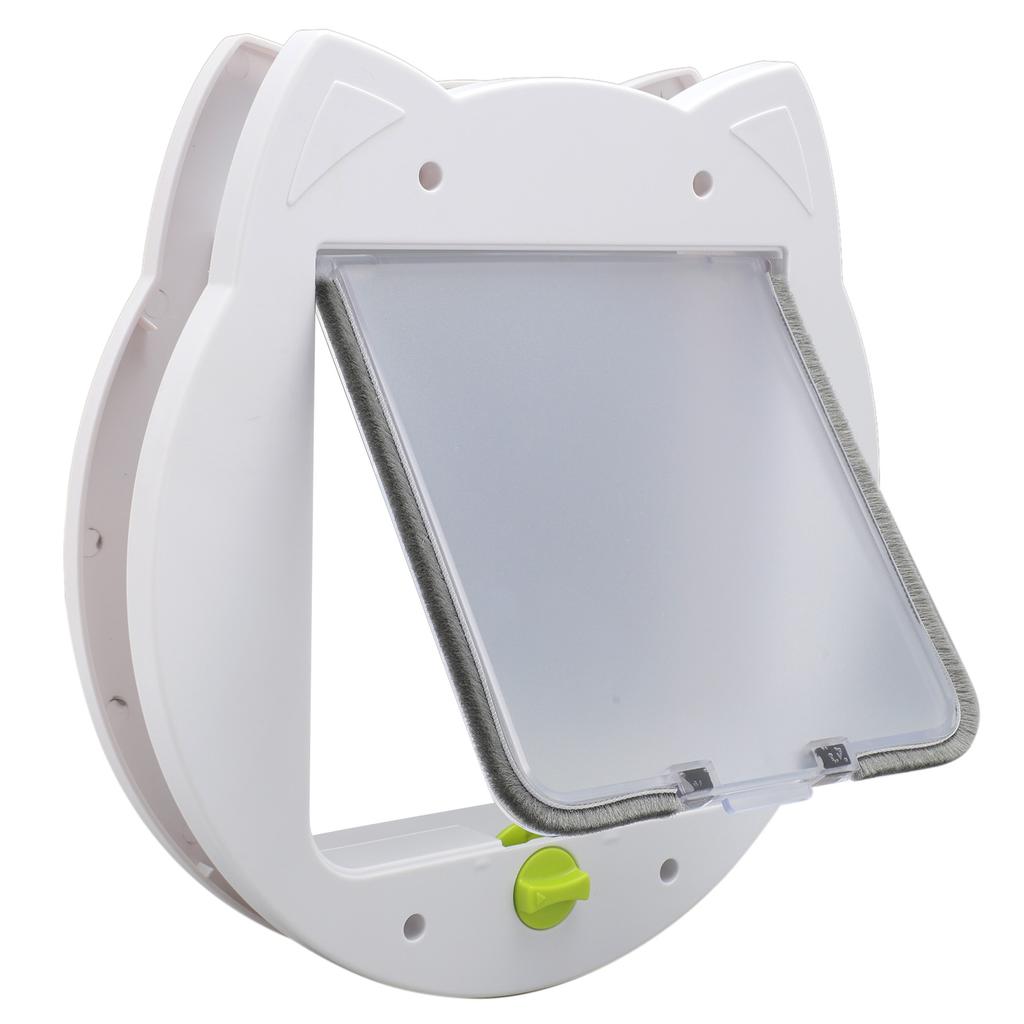 Katzenklappe Tür Transparent Leise Verschleißfest 2-Wege Abschließbar Katze Innen Außentür für Haustiere Katzen