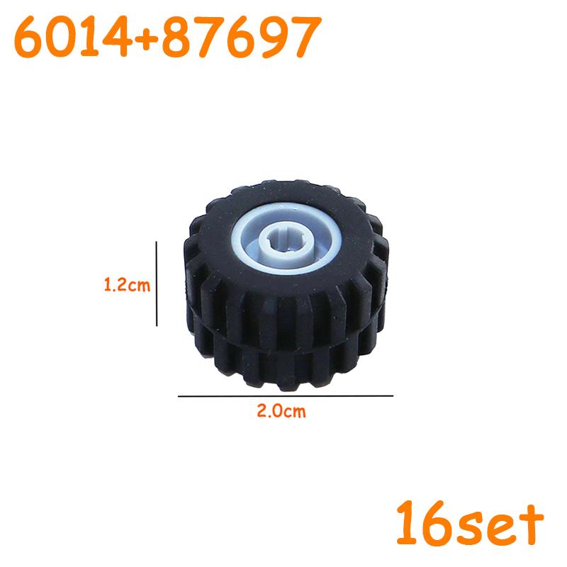Technical Tire Wheel Car Truck Wheels Hub Block Bricks MOC Motorcycle Tyre Rim Brick Playset 56145 44309 86652 32019 15038 23798