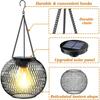 Led Solar Lights Outdoor Solar Iron Lantern Waterproof Decorative Hanging Lights for Tree Garden Yard Patio Pathway Dusk-to-daw