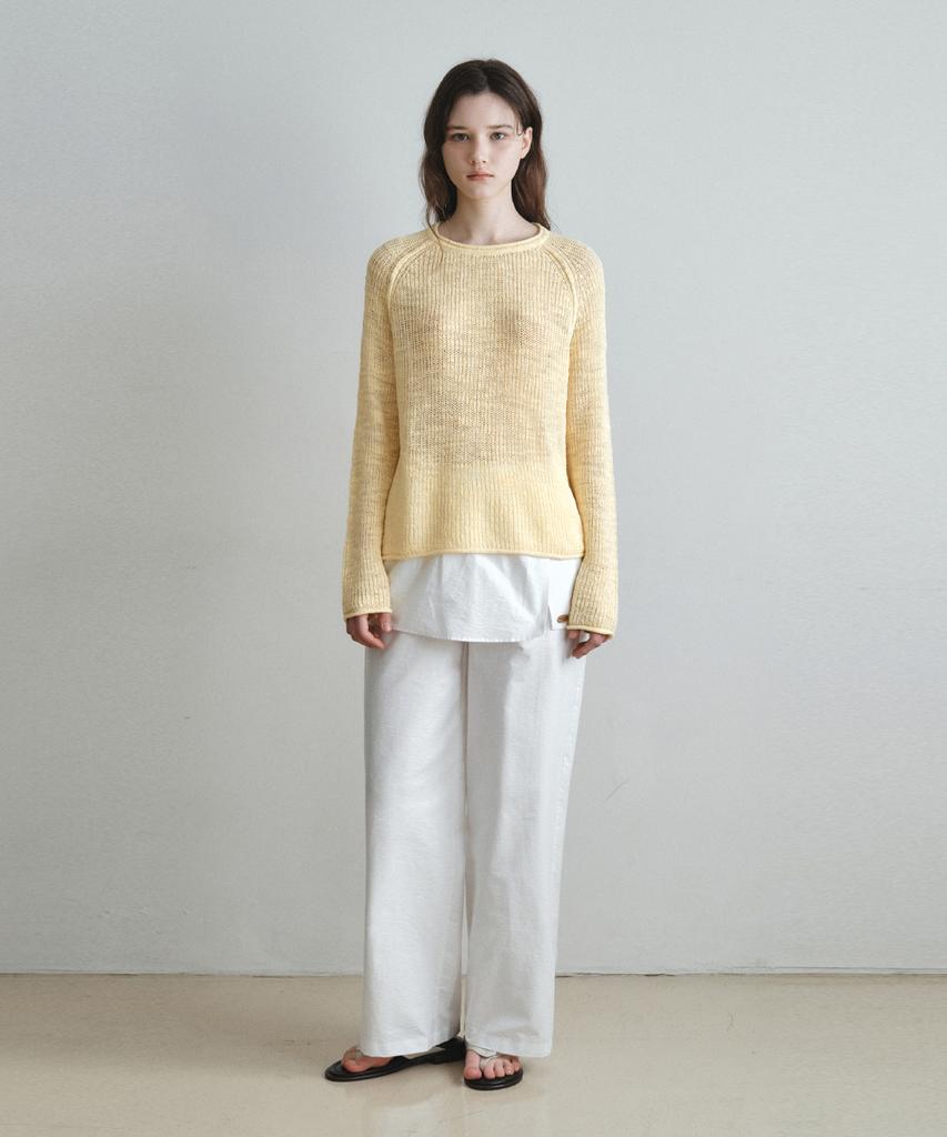 Wednesday Oasis For Woman Boucle Slub Raglan Knit_Butter Yellow(Wc26Kn05)