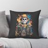 MTB Skull In Hat Pillowcase Polyester Linen Velvet Creative Zip Decorative Bed Cushion Case