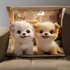 1 Pieces Cute Puppy Patterned Throw Pillow for Home Polyester pillowcase, sofa decorative cushion cov Headboard Pillow
