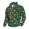 Men's Casual Quarter-Zip Stand Collar Sweatshirt with Christmas Print, Holiday Pullover