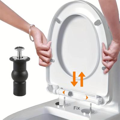2Pcs/4Pcs Toilet Seat Screw Hinge Expansion Rubber Top Universal Nut Cover Tray Fixing Toilet Blind Hole Bathroom Toilet Seat Parts