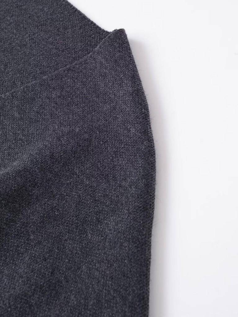 Damen Modischer Strickweste & Pendlerstil Rock mit Gürtel