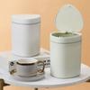 Press Type Small Trash Can with Lid Round/Triangle Plastic Waste Bin Mini Desktop Trash Can  Car