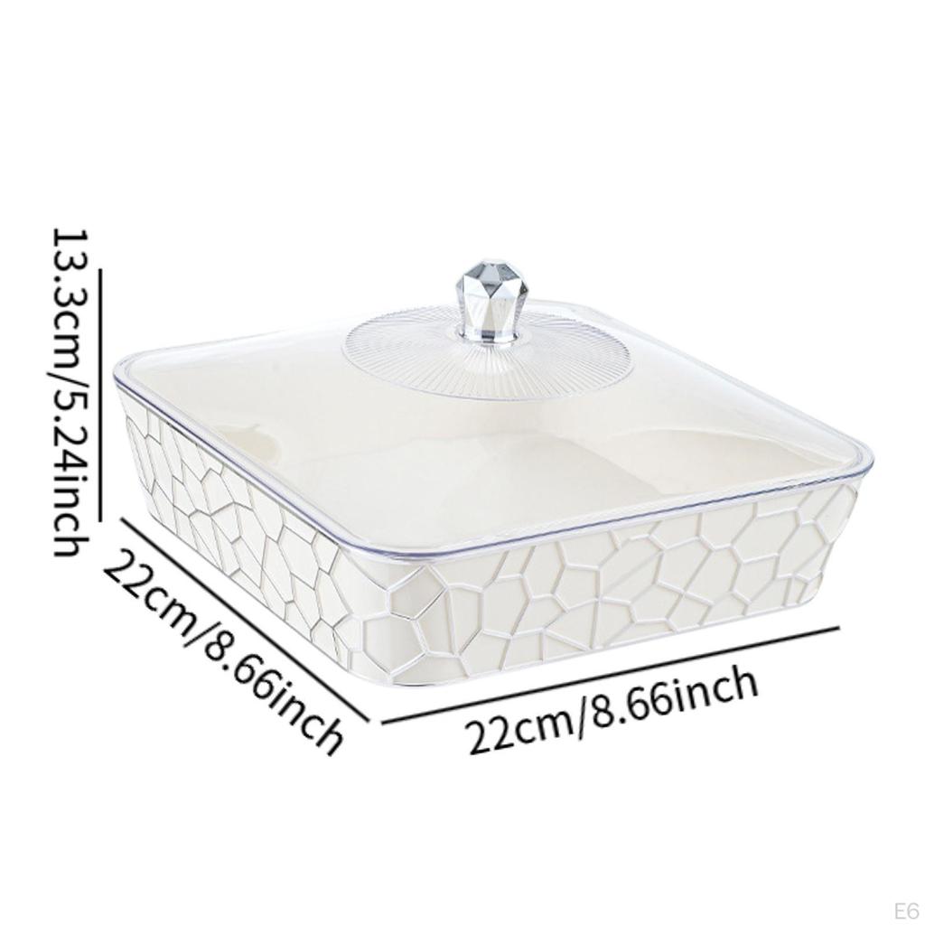 Food Serving Tray with Cover, Container for Home Use, Organizer Events
