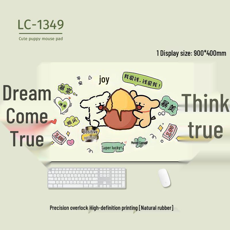Extra-Large Heated Anti-Slip Cartoon Mouse and Keyboard Pad - Comfortable Desk Pad for Office & Gaming
