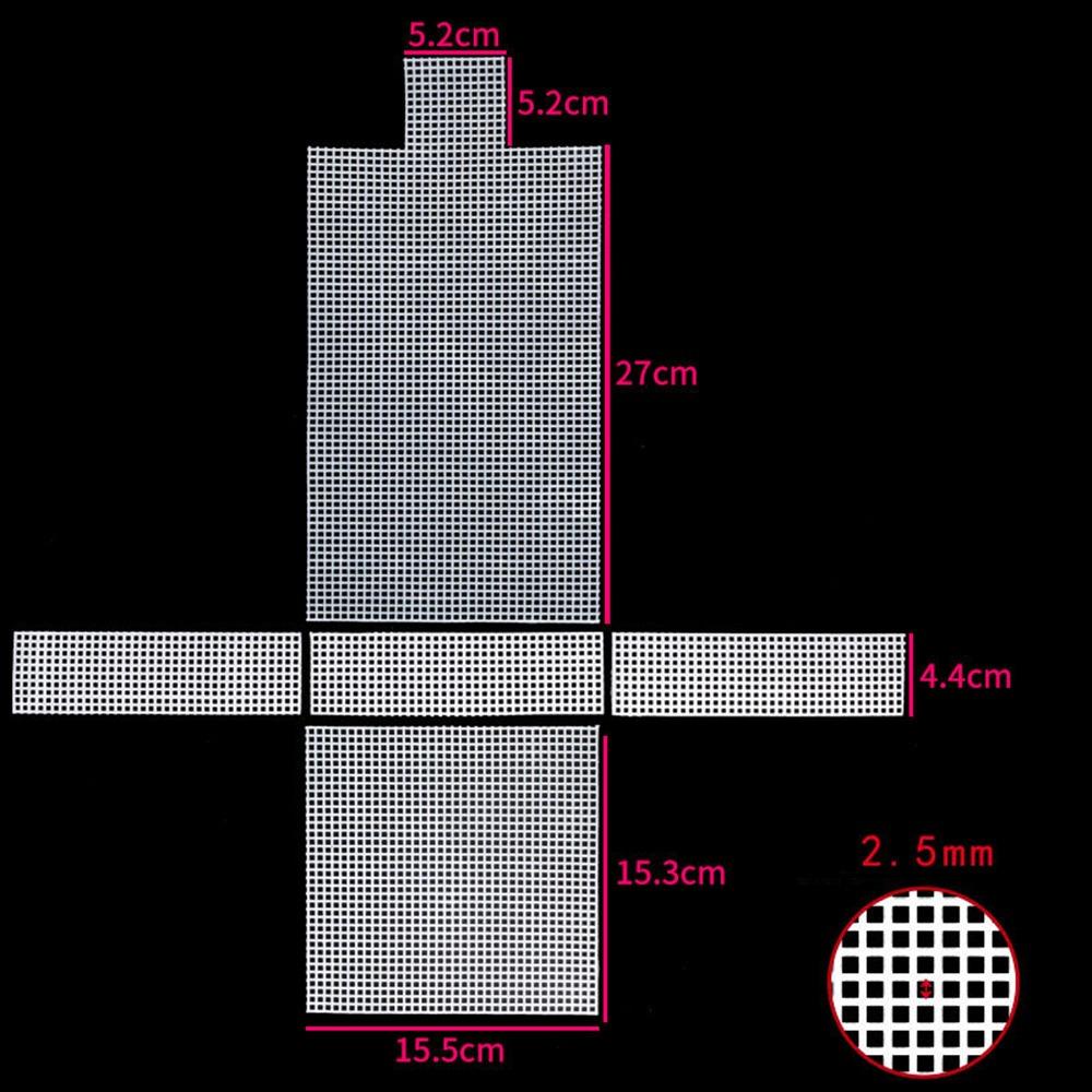 Plastic Weaving Plastic Mesh Cloth Handmade Craft Bags Making Grid Hook White Knitting Crochet Bags Plate Bag Accessories