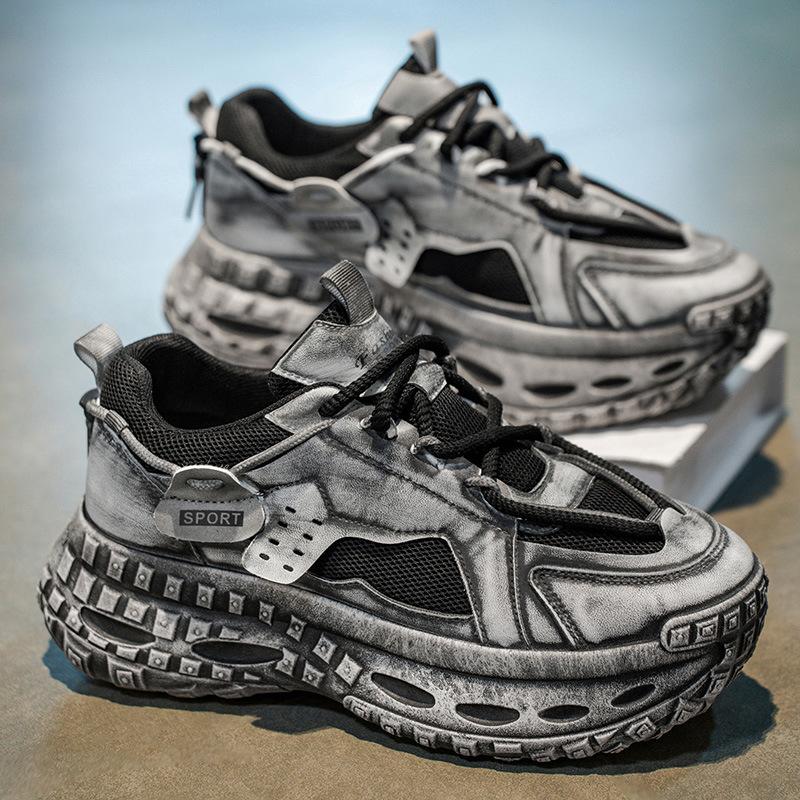 

Summer men s shoes new breathable mesh youth sports shoes men s trend versatile tire sole platform shoes men 39