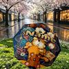 Personalisierter Garfield-Druckschirm mit individuellem Namen, Automatisches Öffnen und Schließen, Stabiler 8-Rippen-Rahmen, Für Pendeln, Camping, Wandern, Geburtstagsgeschenk