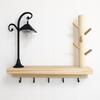 New Olid Wood Wood Wall Key Hook Wood Finish 6 Hooks Key Storage Rack Easy Install No-Drill Entryway Organizer Entryway