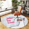 1pc llama cool Round Chair mat Area Rug - Non-Slip, Floor Mat for Office, Bedroom, and Indoor Decor c1118064